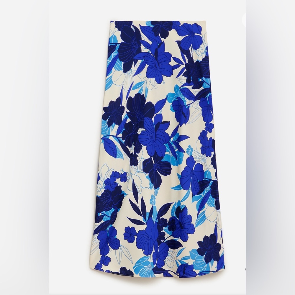 J. Crew Gwyneth slip skirt, painted floral, size large - Picture 4 of 8